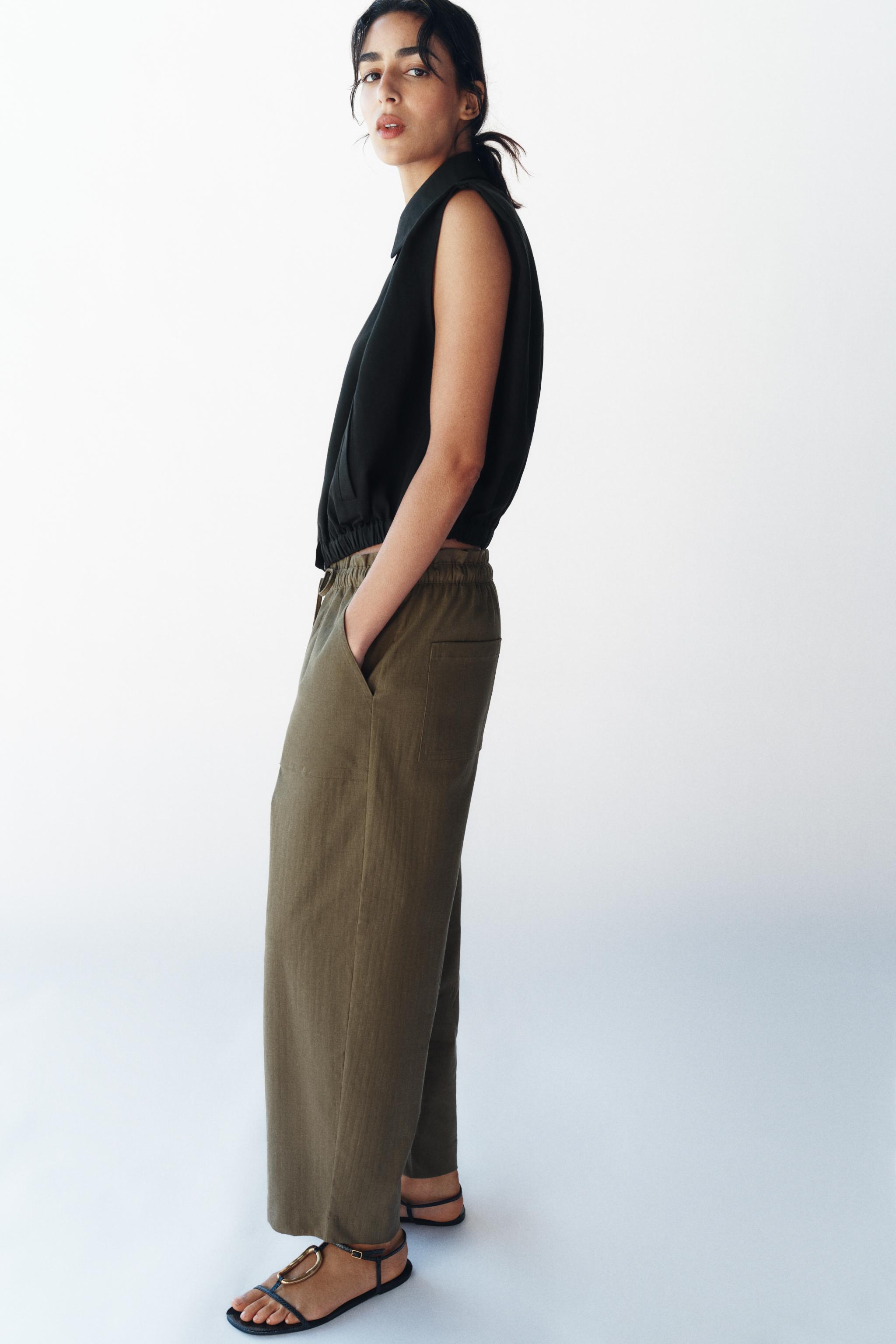 TAPERED PANTS WITH ELASTIC WAIST